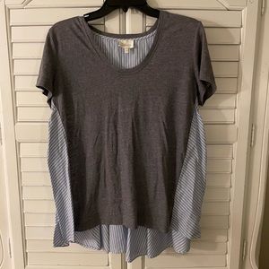 Anthropologie Deletta Swing Top Striped Small